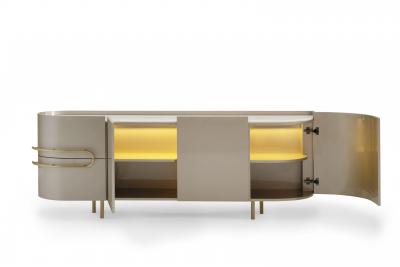 Greenapple Modern Olival Sideboard Onyx Stone Brass Handmade in Portugal by Greenapple