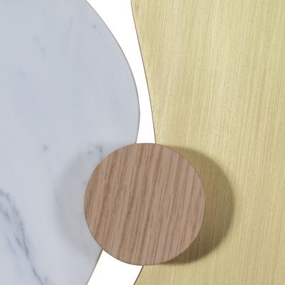  Greenapple Modern Rossim Wall Art Piece Marble Brass Handmade in Portugal by Greenapple