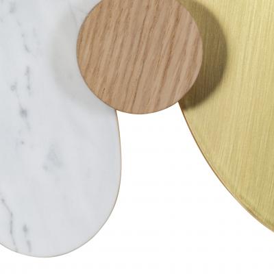  Greenapple Modern Rossim Wall Art Piece Marble Brass Handmade in Portugal by Greenapple