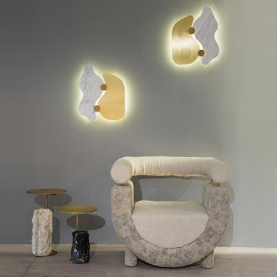  Greenapple Modern Rossim Wall Art Piece Marble Brass Handmade in Portugal by Greenapple