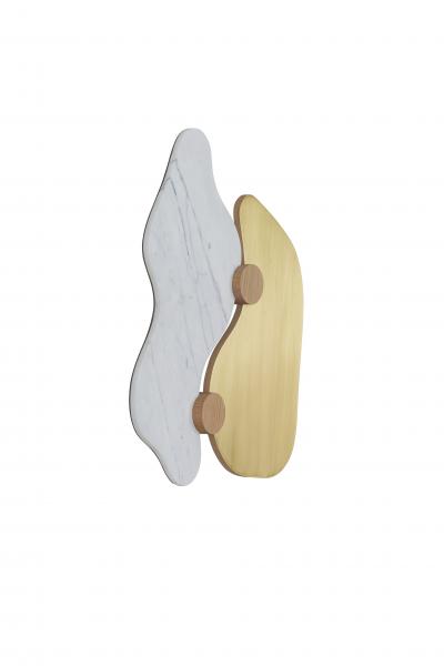  Greenapple Modern Rossim Wall Art Piece Marble Brass Handmade in Portugal by Greenapple