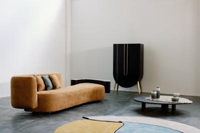  Greenapple Modern Saqris Bar Cabinet Patagonia Stone Black Handmade in Portugal Greenapple