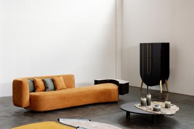  Greenapple Modern Saqris Bar Cabinet Patagonia Stone Black Handmade in Portugal Greenapple