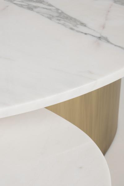  Greenapple Modern Set 2 Landscape Coffee Table Marble Handmade in Portugal by Greenapple