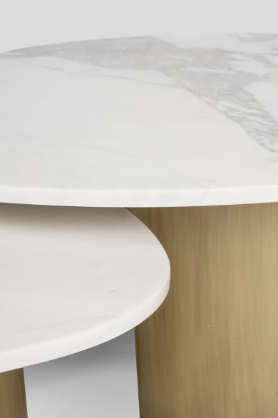  Greenapple Modern Set 2 Landscape Coffee Table Marble Handmade in Portugal by Greenapple