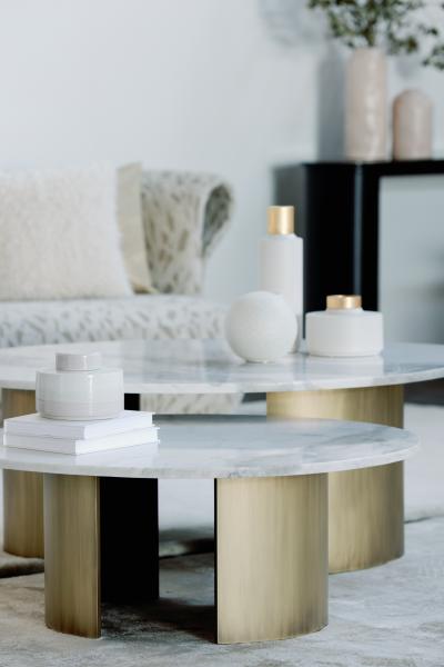  Greenapple Modern Set 2 Landscape Coffee Table Marble Handmade in Portugal by Greenapple