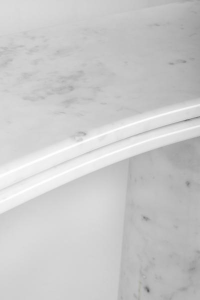  Greenapple Modern Silhueta Console Table Carrara Marble Handmade by Greenapple