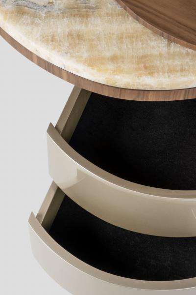  Greenapple Organic Modern Armona Desk Walnut Brass Onyx Handmade in Portugal by Greenapple