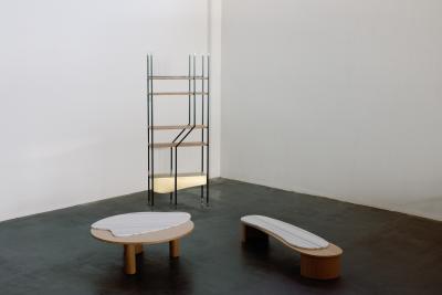  Greenapple Organic Modern Bordeira Coffee Table Lasa Venato Marble Handmade by Greenapple