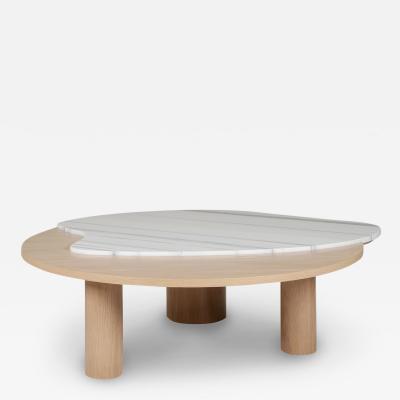  Greenapple Organic Modern Bordeira Coffee Table Lasa Venato Marble Handmade by Greenapple