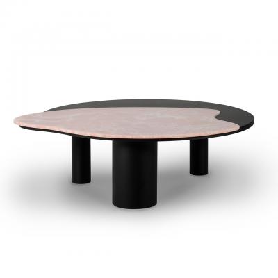  Greenapple Organic Modern Bordeira Coffee Table Pink Onyx Handmade Portugal by Greenapple