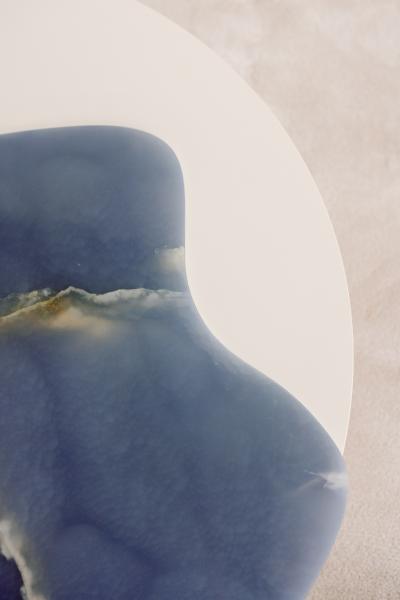  Greenapple Organic Modern Bordeira Coffee Tables Blue Onyx Handmade by Greenapple