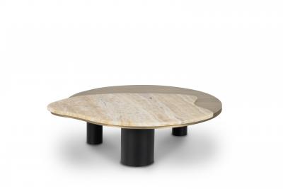 Greenapple Organic Modern Bordeira Coffee Tables Miel Onyx Handmade by Greenapple