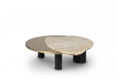 Greenapple Organic Modern Bordeira Coffee Tables Miel Onyx Handmade by Greenapple