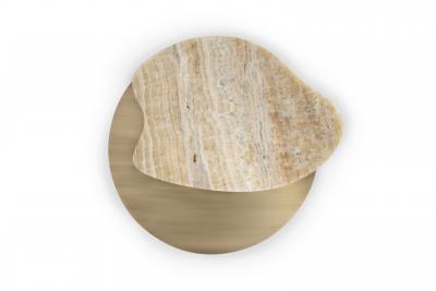 Greenapple Organic Modern Bordeira Coffee Tables Miel Onyx Handmade by Greenapple