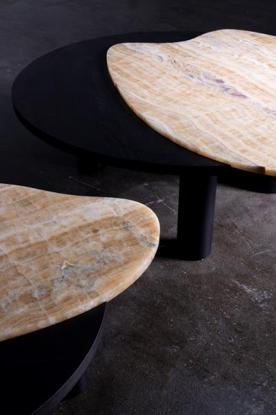  Greenapple Organic Modern Bordeira Coffee Tables Onyx Handmade in Portugal by Greenapple
