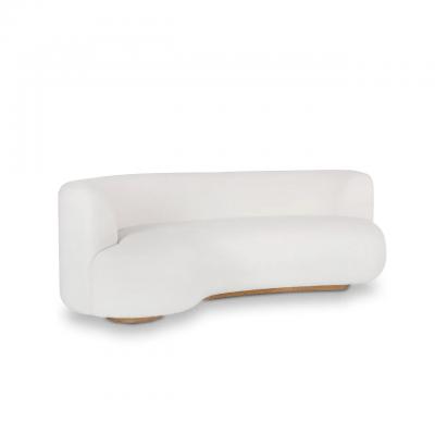  Greenapple Twins Curved Sofa Beige Boucl 