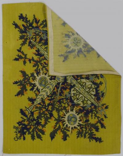 Grokoff Extremely Fine Mid Century French Tapestry Design and Signed by Grokoff