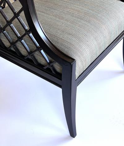  Grosfeld House 1940s Grosfeld House Brown Lacquered Lattice work Lounge Chair