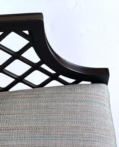  Grosfeld House 1940s Grosfeld House Brown Lacquered Lattice work Lounge Chair