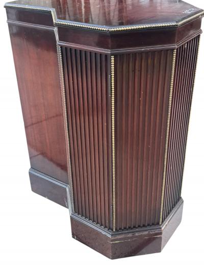  Grosfeld House ART DECO PAIR OF GROSFELD HOUSE MAHOGANY GILT WOOD BEAD TRIMMED BACHLOR CHESTS