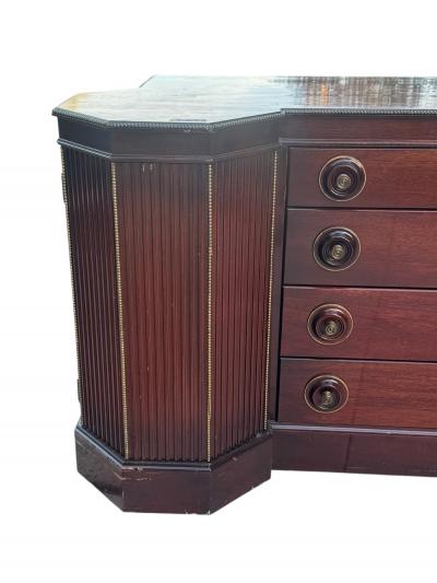  Grosfeld House ART DECO PAIR OF GROSFELD HOUSE MAHOGANY GILT WOOD BEAD TRIMMED BACHLOR CHESTS