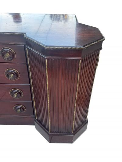  Grosfeld House ART DECO PAIR OF GROSFELD HOUSE MAHOGANY GILT WOOD BEAD TRIMMED BACHLOR CHESTS