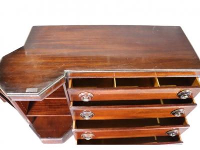  Grosfeld House ART DECO PAIR OF GROSFELD HOUSE MAHOGANY GILT WOOD BEAD TRIMMED BACHLOR CHESTS