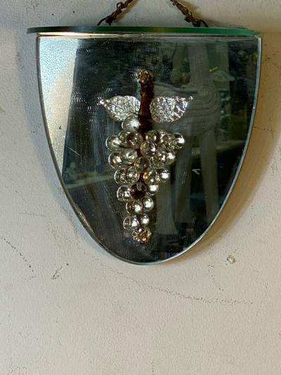  Grosfeld House ART DECO PAIR OF MIRRORED GLASS ACCENT SHELVES IN THE MANNER OF GROSFELD HOUSE