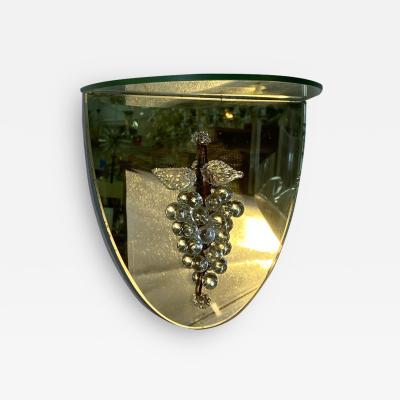  Grosfeld House ART DECO PAIR OF MIRRORED GLASS ACCENT SHELVES IN THE MANNER OF GROSFELD HOUSE