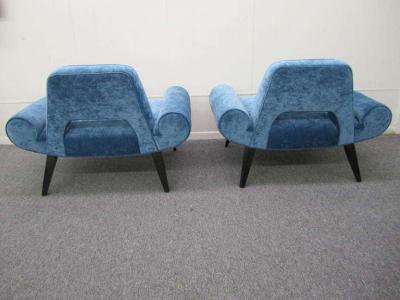  Grosfeld House Amazing Pair of Grosfeld House Slipper Chairs Hollywood Regency Glam