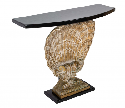  Grosfeld House Architectural Shell Base Console Table by Grosfeld House