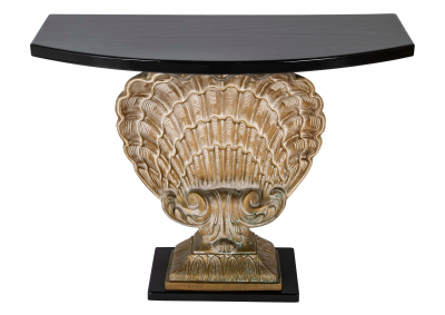  Grosfeld House Architectural Shell Base Console Table by Grosfeld House