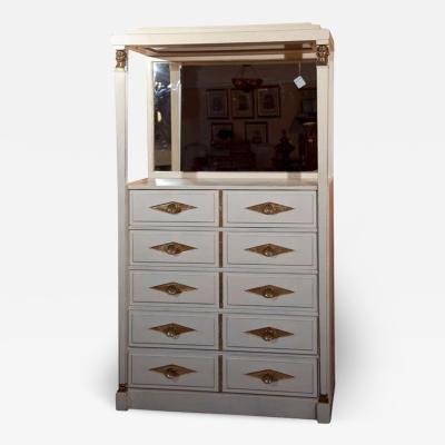  Grosfeld House French Empire Style Painted And Parcel Gilt Vanity Dresser by Grosfeld House