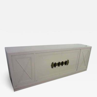  Grosfeld House Grosfeld House Cream Lacquered Hanging Credenza Mid Century Modern