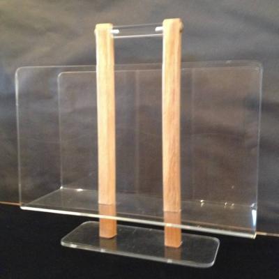  Grosfeld House Grosfeld House Lucite and Bleached Oak Magazine Stand