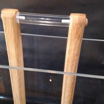  Grosfeld House Grosfeld House Lucite and Bleached Oak Magazine Stand