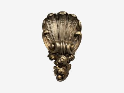  Grosfeld House Grosfeld House attr Large Shell Wall Sconces Silver Leaf USA 1970s