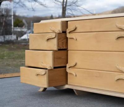  Grosfeld House Grosfled House Hollywood Regency Triple 12 Drawer Dresser in Primavera 1950s