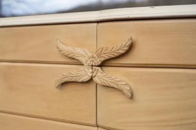  Grosfeld House Grosfled House Hollywood Regency Triple 12 Drawer Dresser in Primavera 1950s