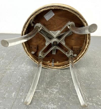  Grosfeld House HOLLYWOOD REGENCY MODERNIST DESIGN ART DECO LUCITE SWIVELING VANITY STOOL