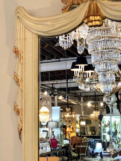  Grosfeld House Hollywood Regency Grosfeld House Painted Vanity and Matching Mirror