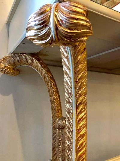  Grosfeld House Hollywood Regency Grosfeld House Painted Vanity and Matching Mirror