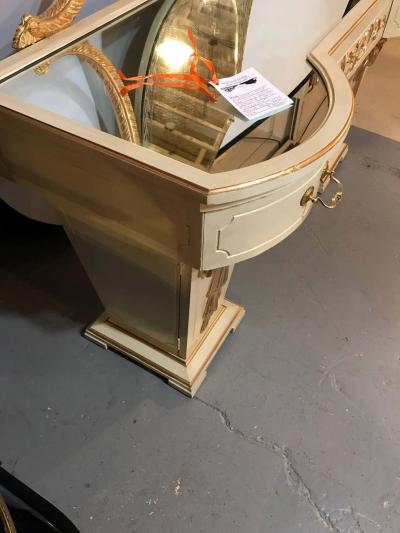  Grosfeld House Hollywood Regency Grosfeld House Parcel Paint and Gilt Decorated Vanity or Desk