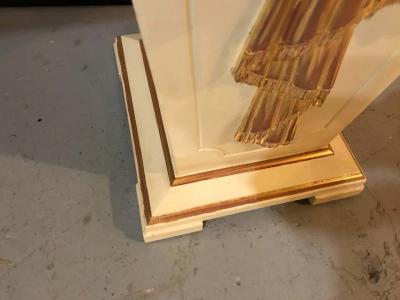  Grosfeld House Hollywood Regency Grosfeld House Parcel Paint and Gilt Decorated Vanity or Desk