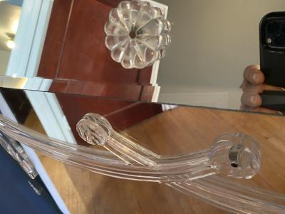  Grosfeld House MONUMENTAL ART DECO MIRROR WITH LUCITE DRAPERY BY GROSFELD HOUSE