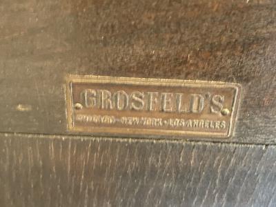  Grosfeld House MONUMENTAL ART DECO MIRROR WITH LUCITE DRAPERY BY GROSFELD HOUSE