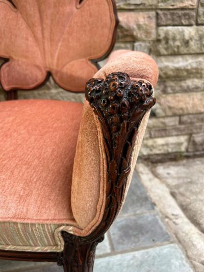  Grosfeld House Magnificent Pair Grosfeld House Leaf Back Lounge Chairs Hollywood Regency