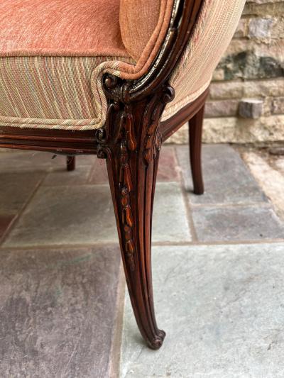  Grosfeld House Magnificent Pair Grosfeld House Leaf Back Lounge Chairs Hollywood Regency