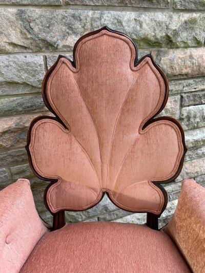  Grosfeld House Magnificent Pair Grosfeld House Leaf Back Lounge Chairs Hollywood Regency